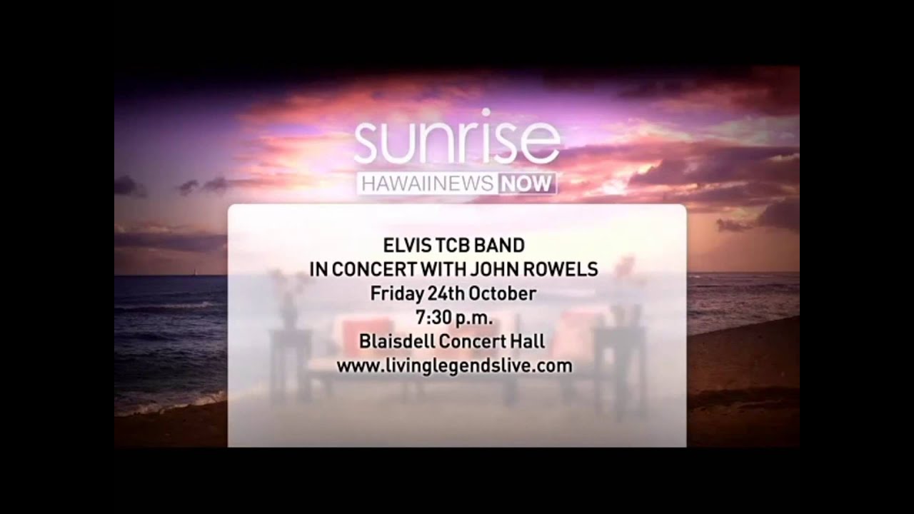 John Rowles and the Elvis TCB Band Perform in Studio for Sunrise - Hawaii News Now - KGMB and KHNL