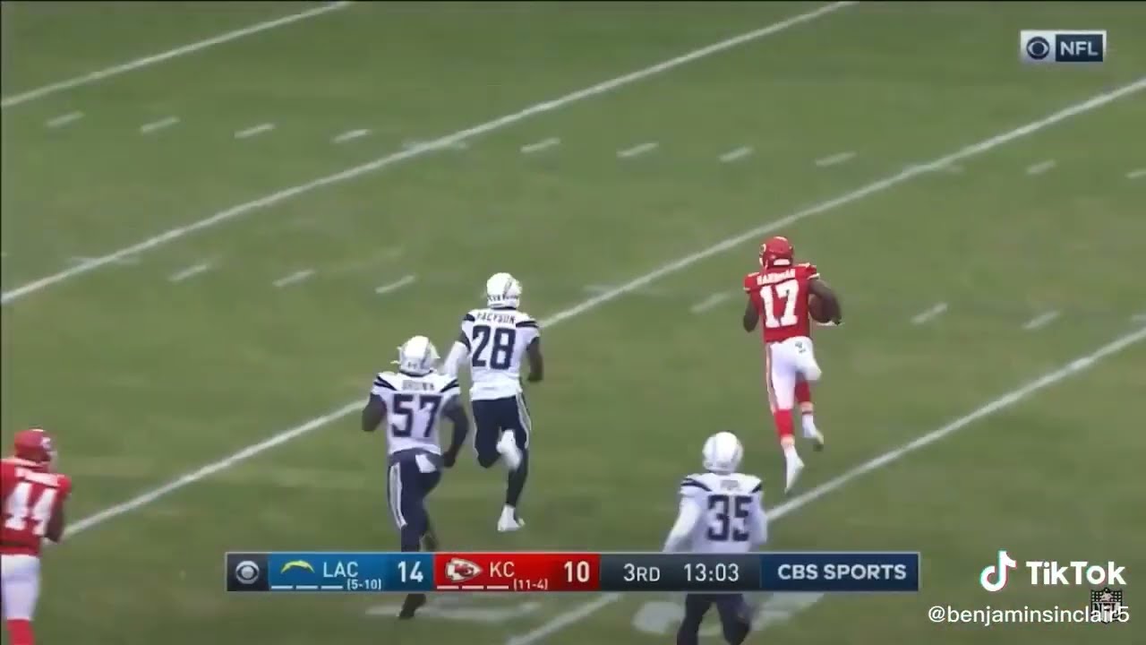 Mecole Hardman&rsquo;s 104 Yard Kick Return Touchdown Vs The Los Angeles Chargers