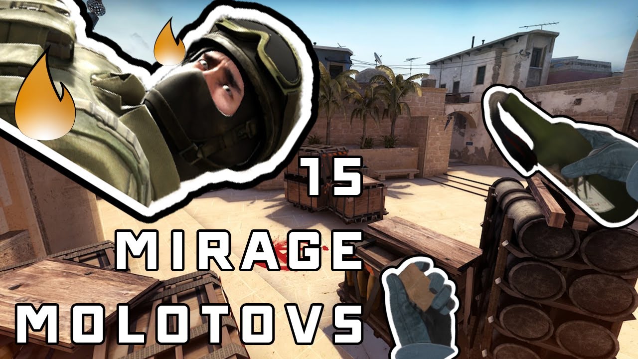 CSGO Learn 15 Mirage Molotovs 128tick (ESEA/FACEIT)