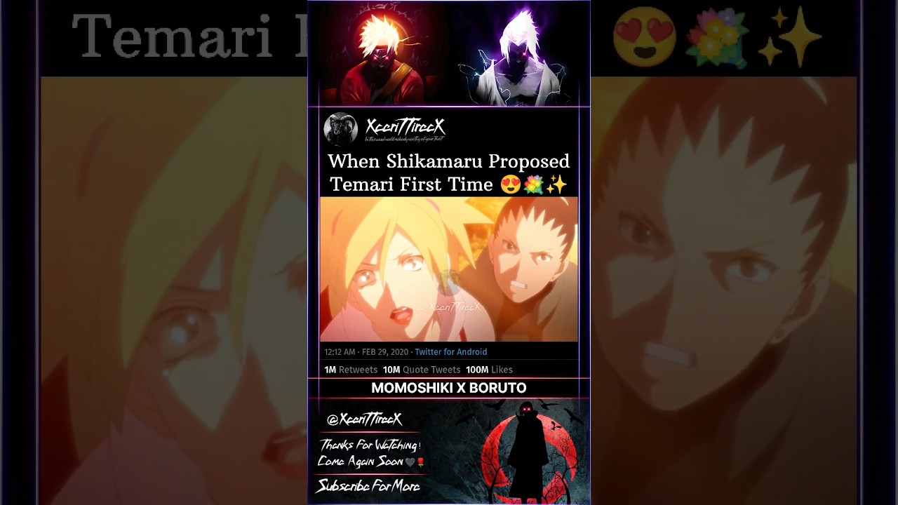 When Shikamaru Proposed Temari First Time 😍💐✨ || #shorts #anime #naruto