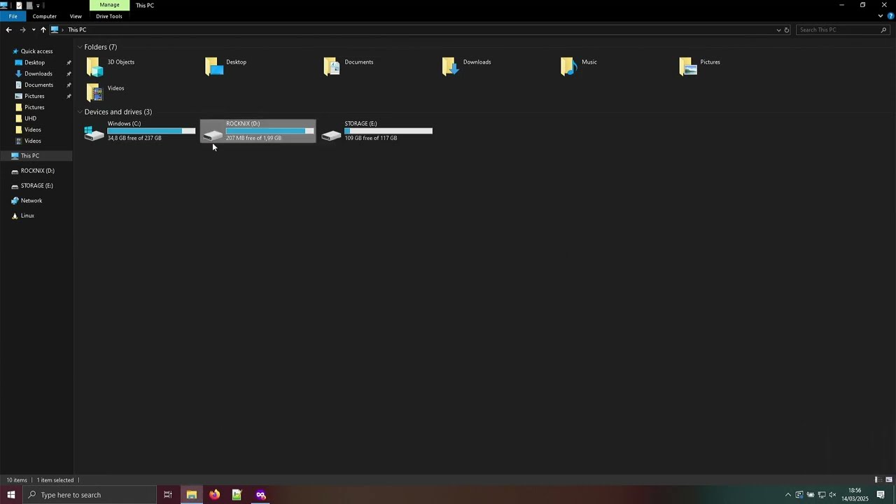 Accessing Linux Ext4 Partition in Windows (Ext4Fsd)