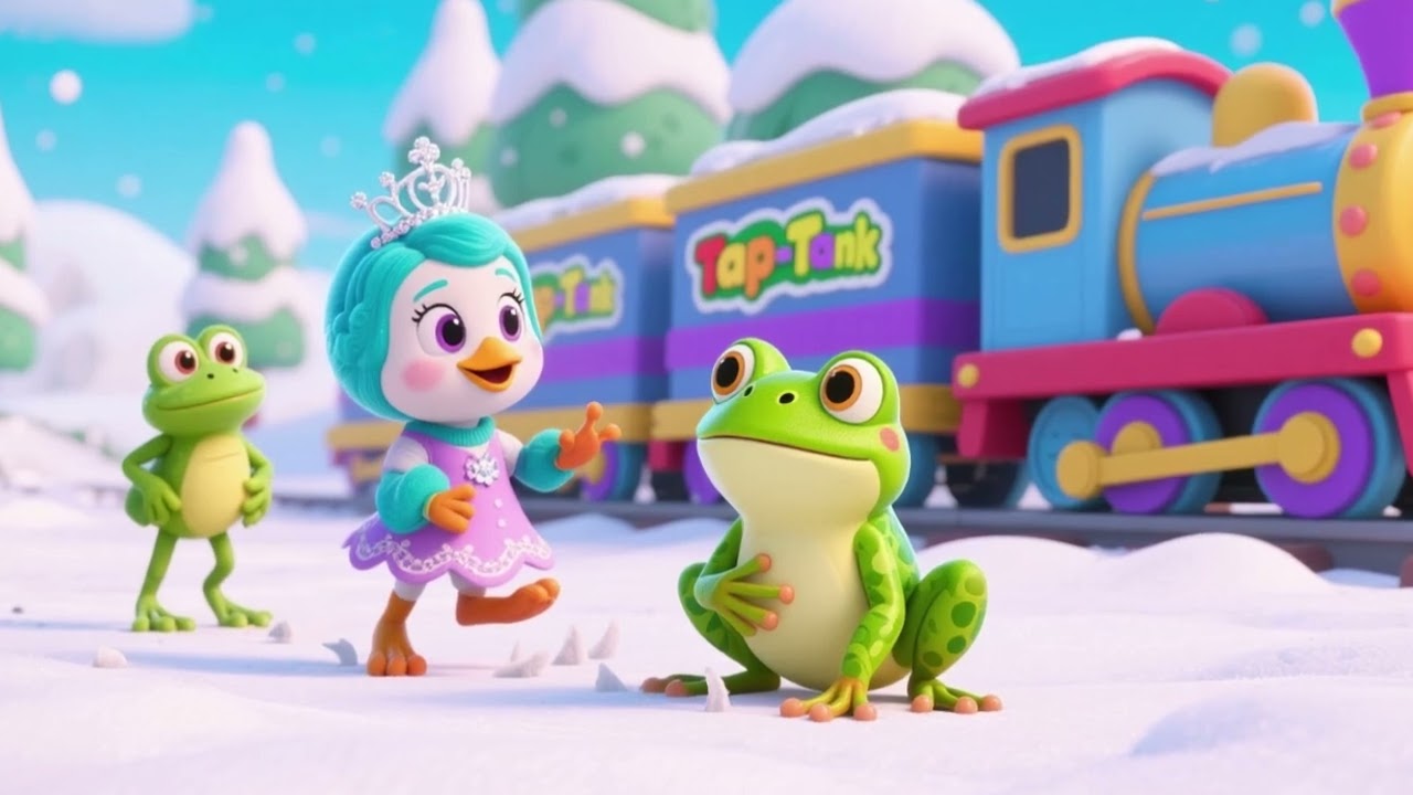 🐸🎶 Tiny Beaks Go Tap Tap Tap – Part 2! Elsa & Frogs Train Adventure 🌟💖