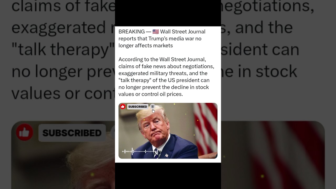 #TrumpNews #BreakingNews #USAEconomy Trump&rsquo;s Media Influence Fading? Markets & Oil Unaffected