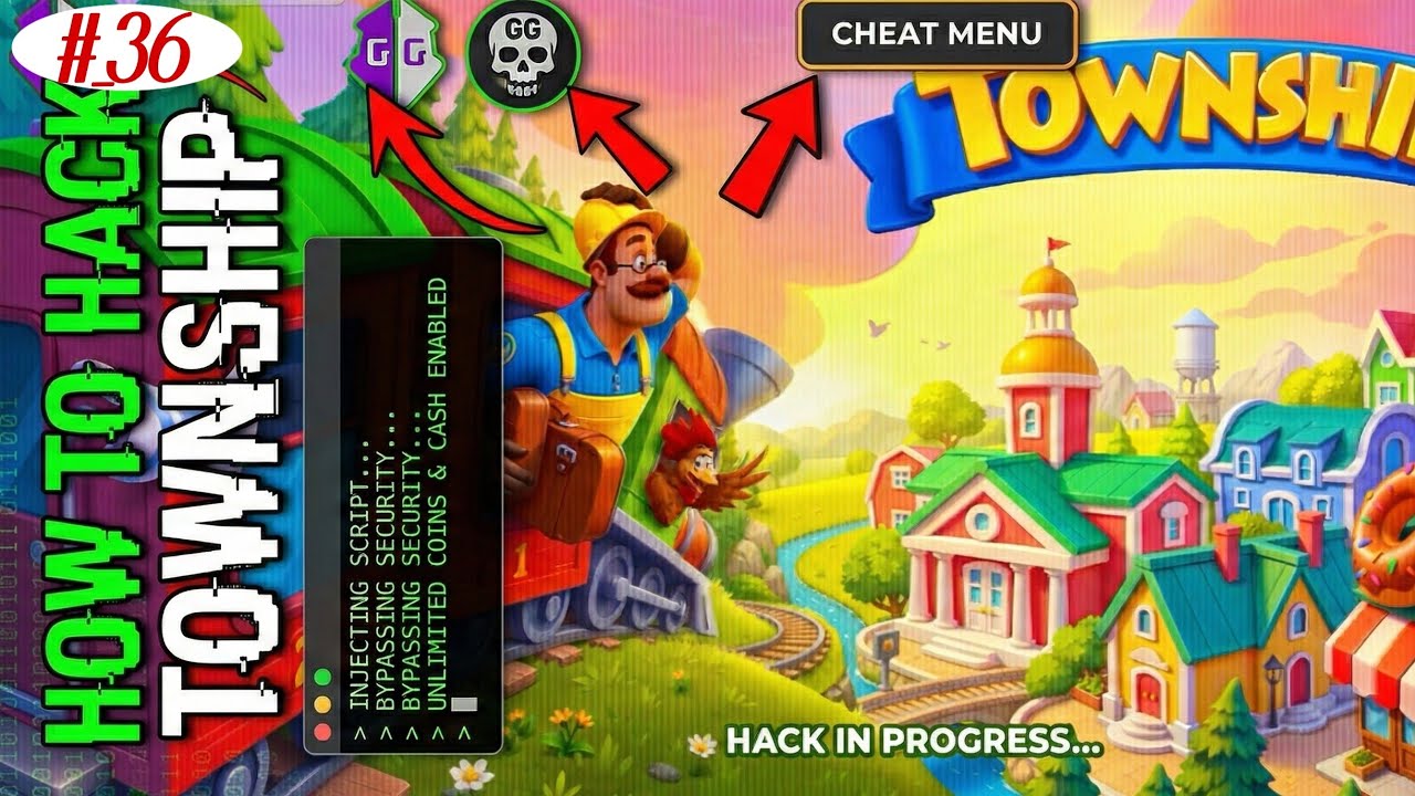 #_36 Township Game Unlimited coins and cash with Gameguardian No Root Device Full Tutorial 