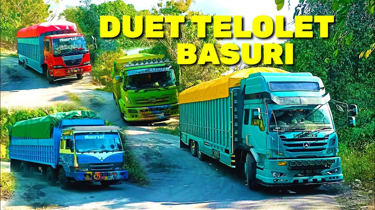 PERANG TELOLET BASURI!!simak empat truk adu telolet siapa paleng keren