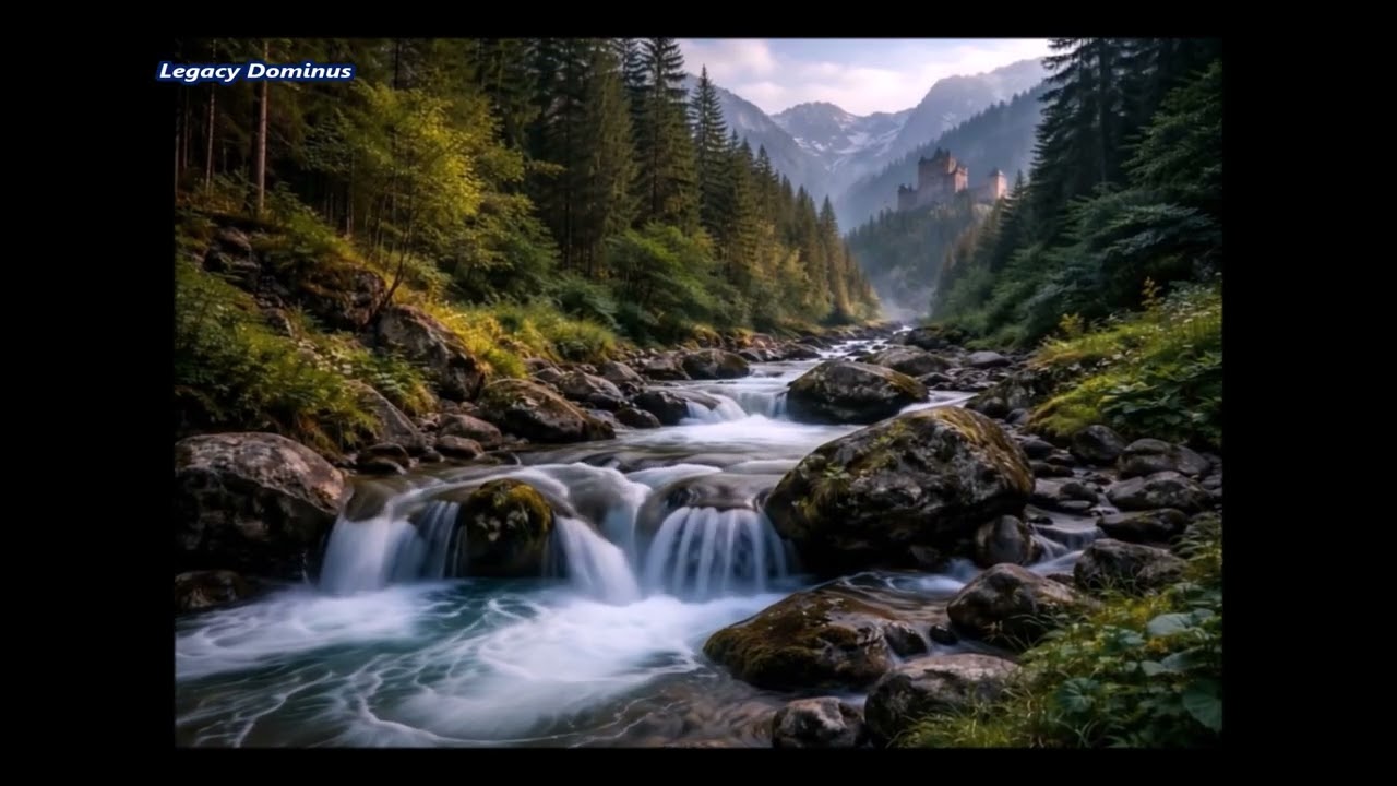 Natureza Que Acalma - Música Para Dormir - Rio Descendo Montanha Celta #fantasy #celticmusic