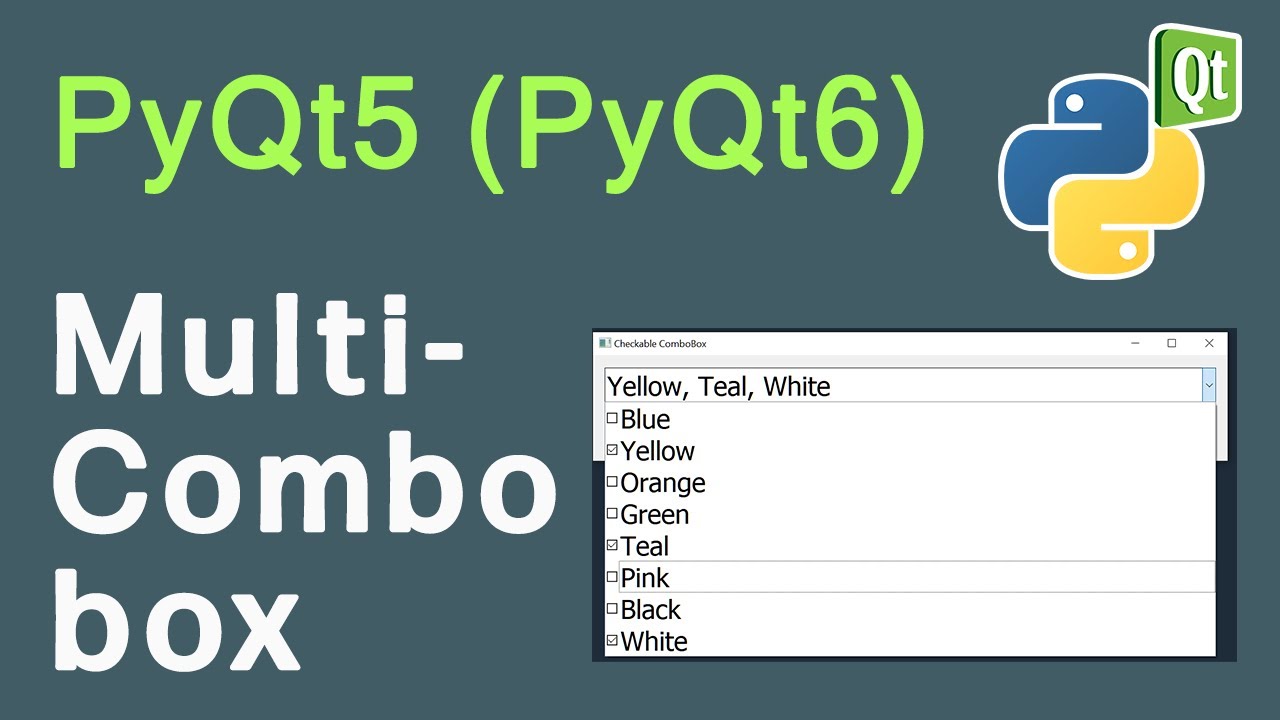Создание Multi-ComboBox в PyQt5 (PyQt6)
