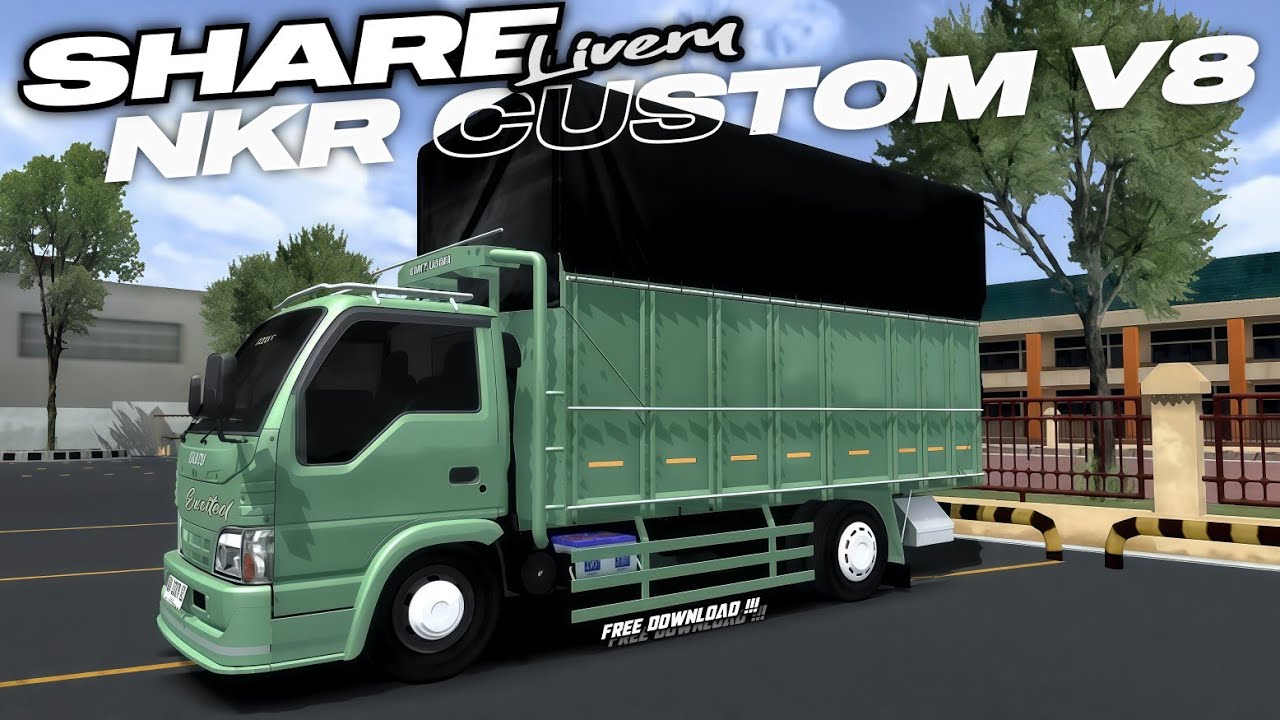 Share livery&PPL || mod bussid truck isuzu NKR Custom V8