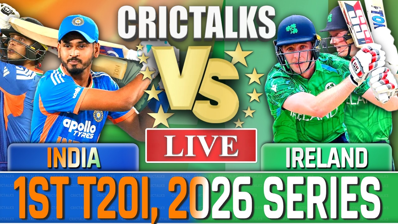 Live: IND vs IRE, 1st T20I, 2026 Series, Live match Today, Live Cricket Score, Commentary 7 Over
