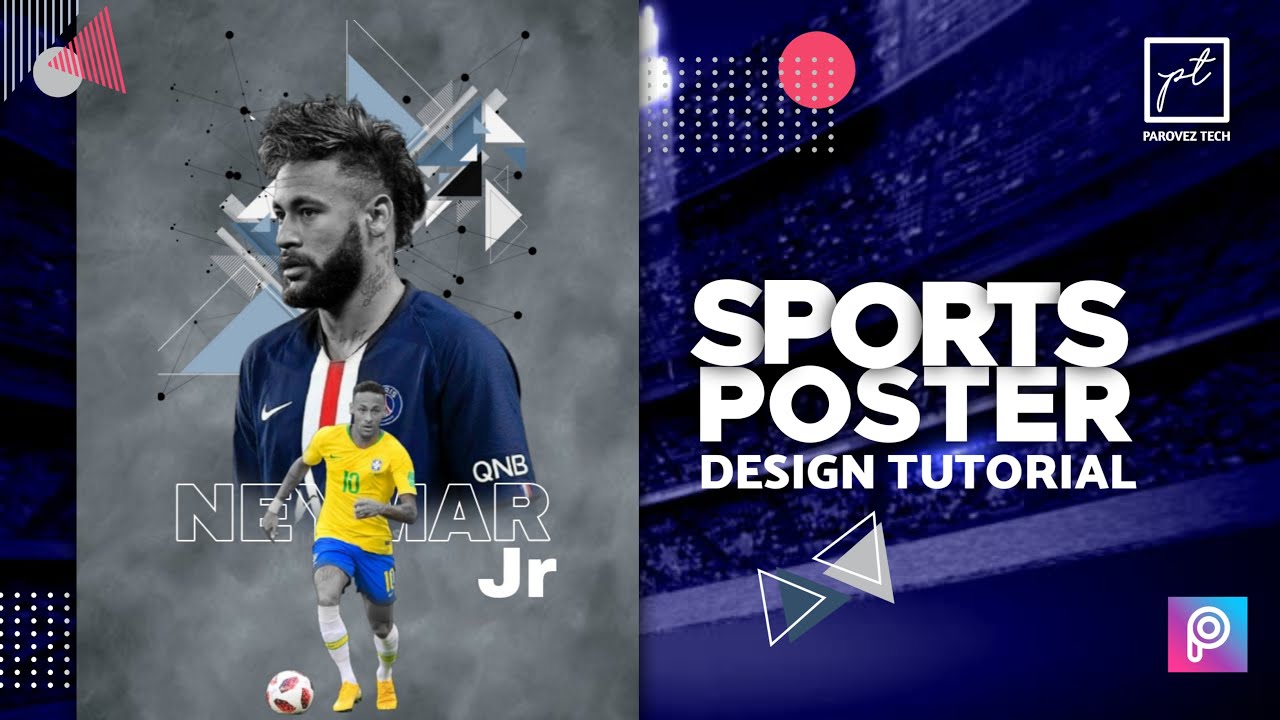 How To Create Professional Sports Poster Design - PicsArt Tutorial | PAROVEZ TECH