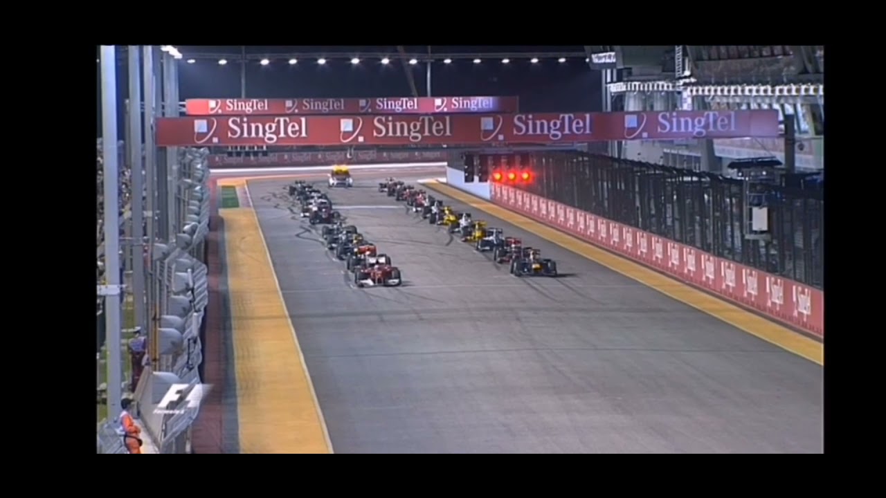 2010 F1 start but with modern start lights sound
