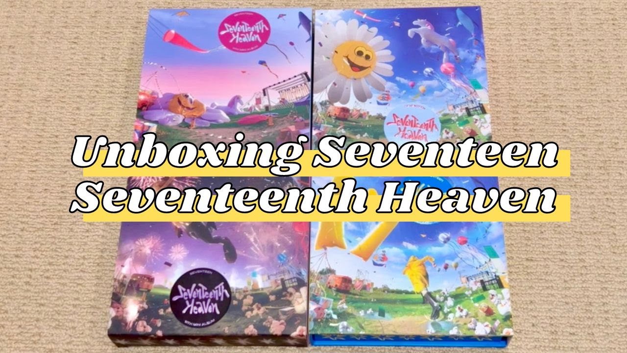 Unboxing 4 copies of Seventeen's 11th mini album Seventeenth Heaven