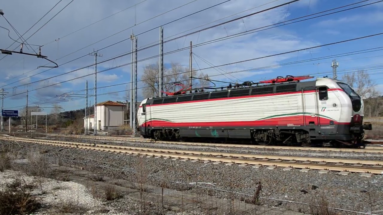 LIS locomotiva isolata e402b verso Roma 11-02-19