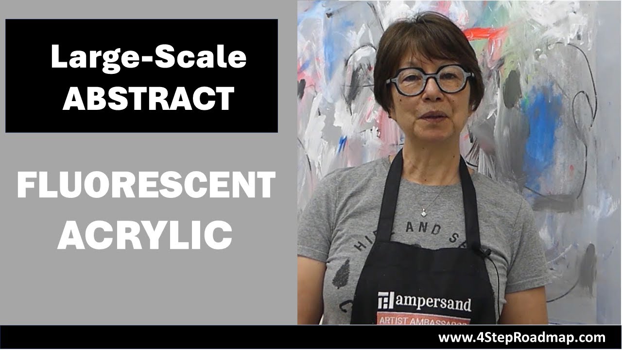 208 - Флуоресцентный абстрактный акрил - Крупномасштабная живопись - ЧАСТЬ 1