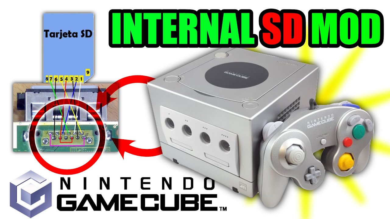 MOD SOLDAR MEMORIA SD interna NINTENDO GAMECUBE