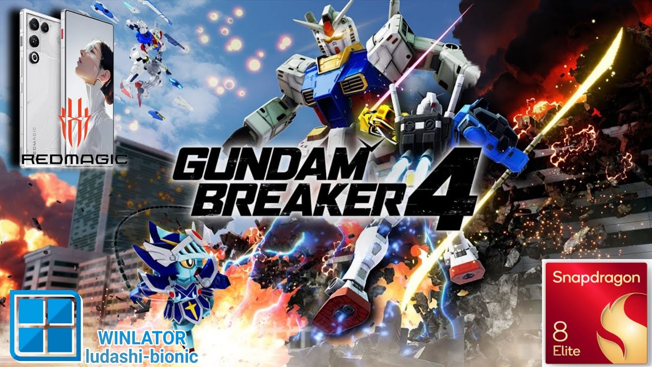 Winlator Ludashi - Redmagic 11 Air 8 Elite | GUNDAM BREAKER 4 insane FPS!! with MODS