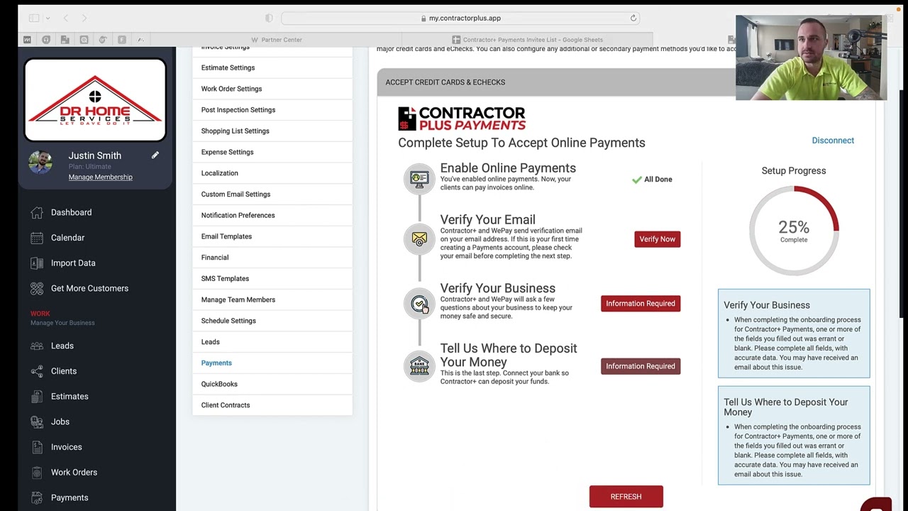 Setting Up Contractor+ Payments