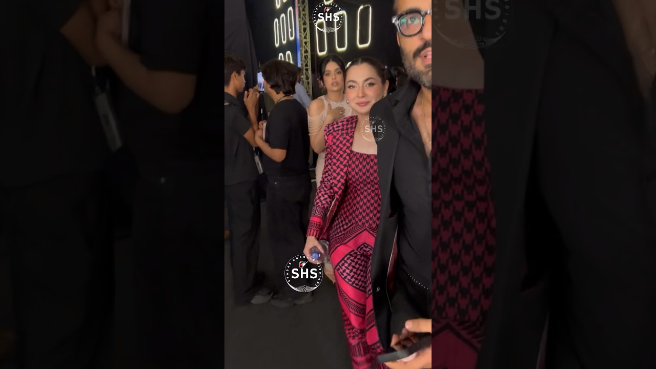 Dimple Queen Hania Amir and Yashma Gill Meets Aimal Khan At Hum Style Awards 😍