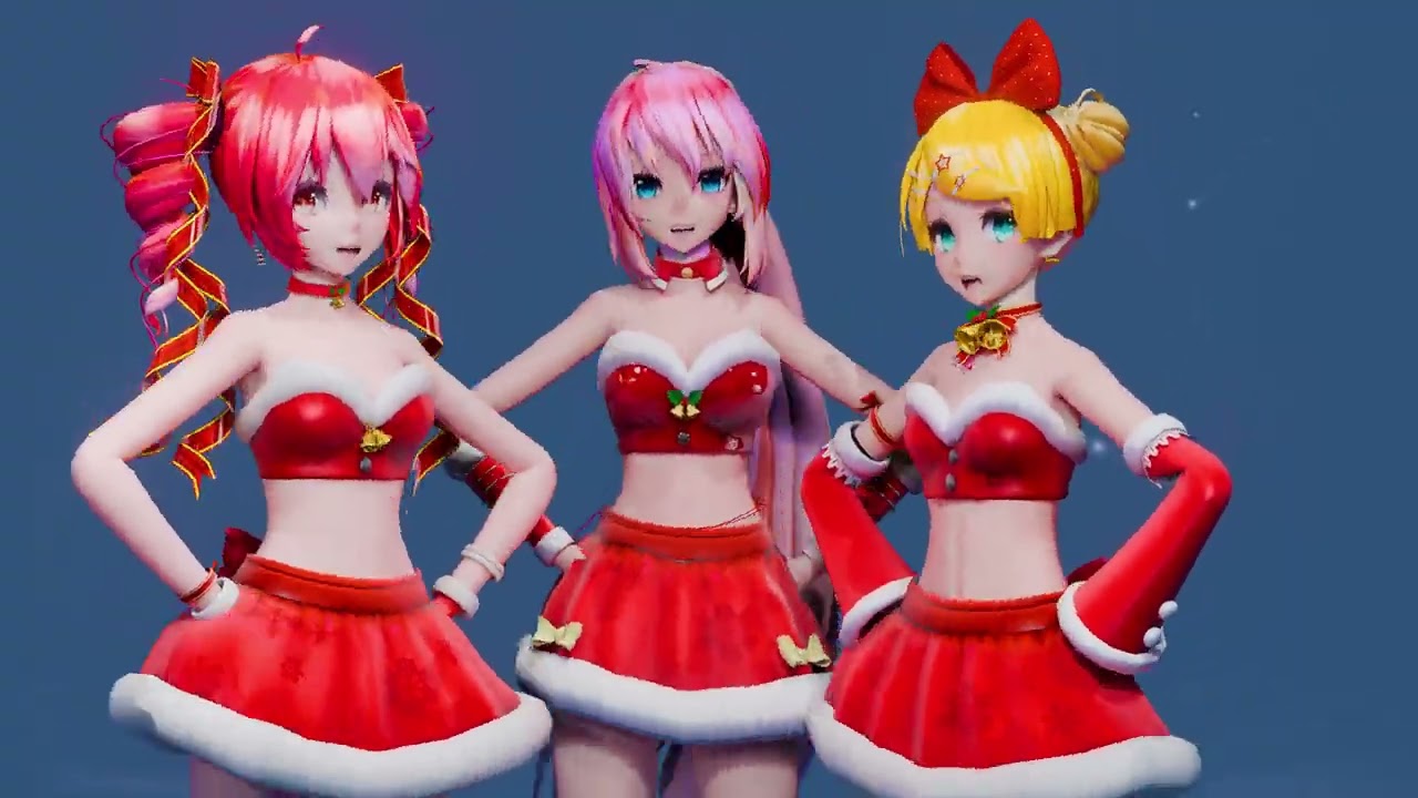 【MMD Christmas】All I Want for Christmas Is You｜Hatsune Miku, Teto, Rin, Luka (4K 60FPS)