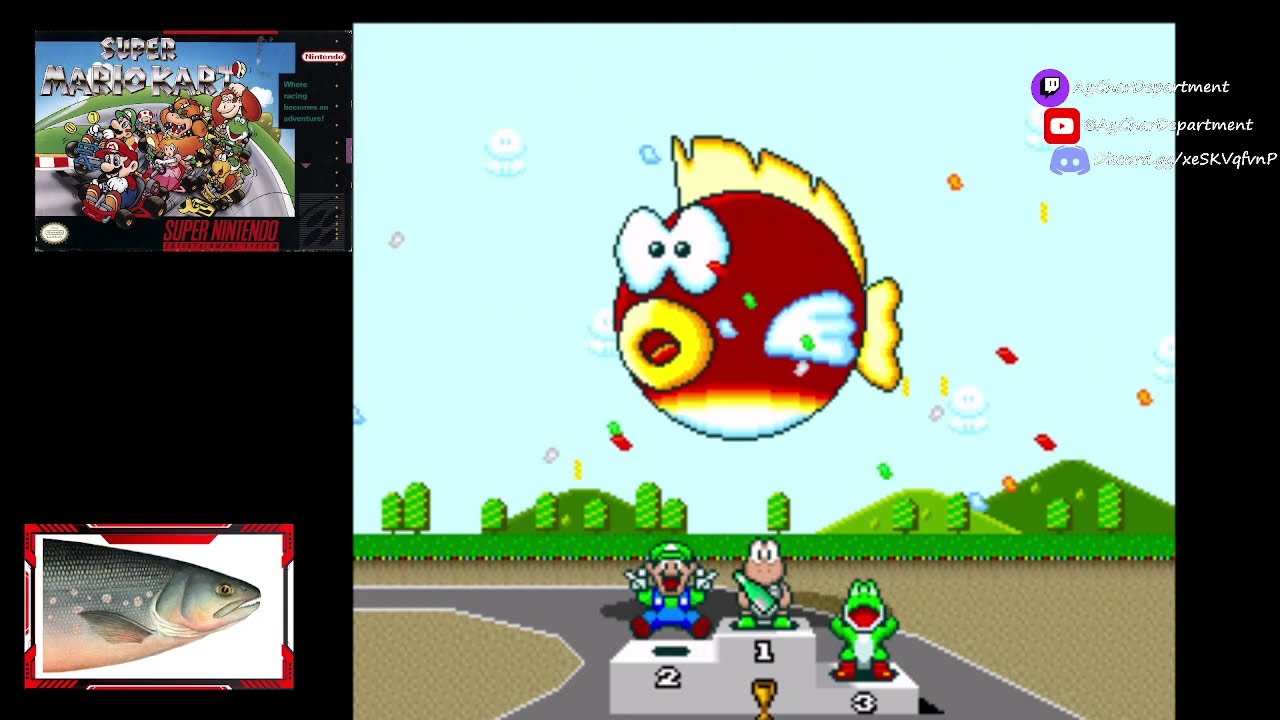 Koopa's 50cc First Place Flower Cup (Super Mario Kart - SNES)