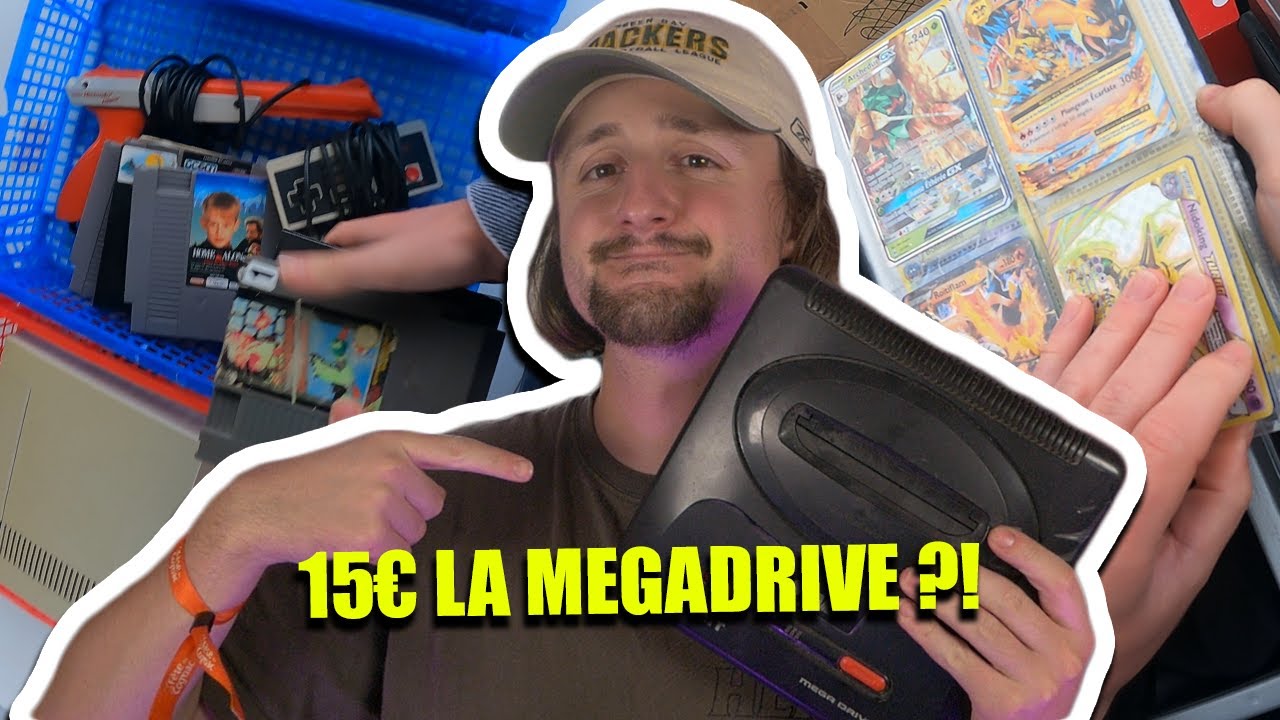 MEGADRIVE, JEUX SNES MINT & ENCORE DE BELLES CARTES POKEMON EN VIDE GRENIER !