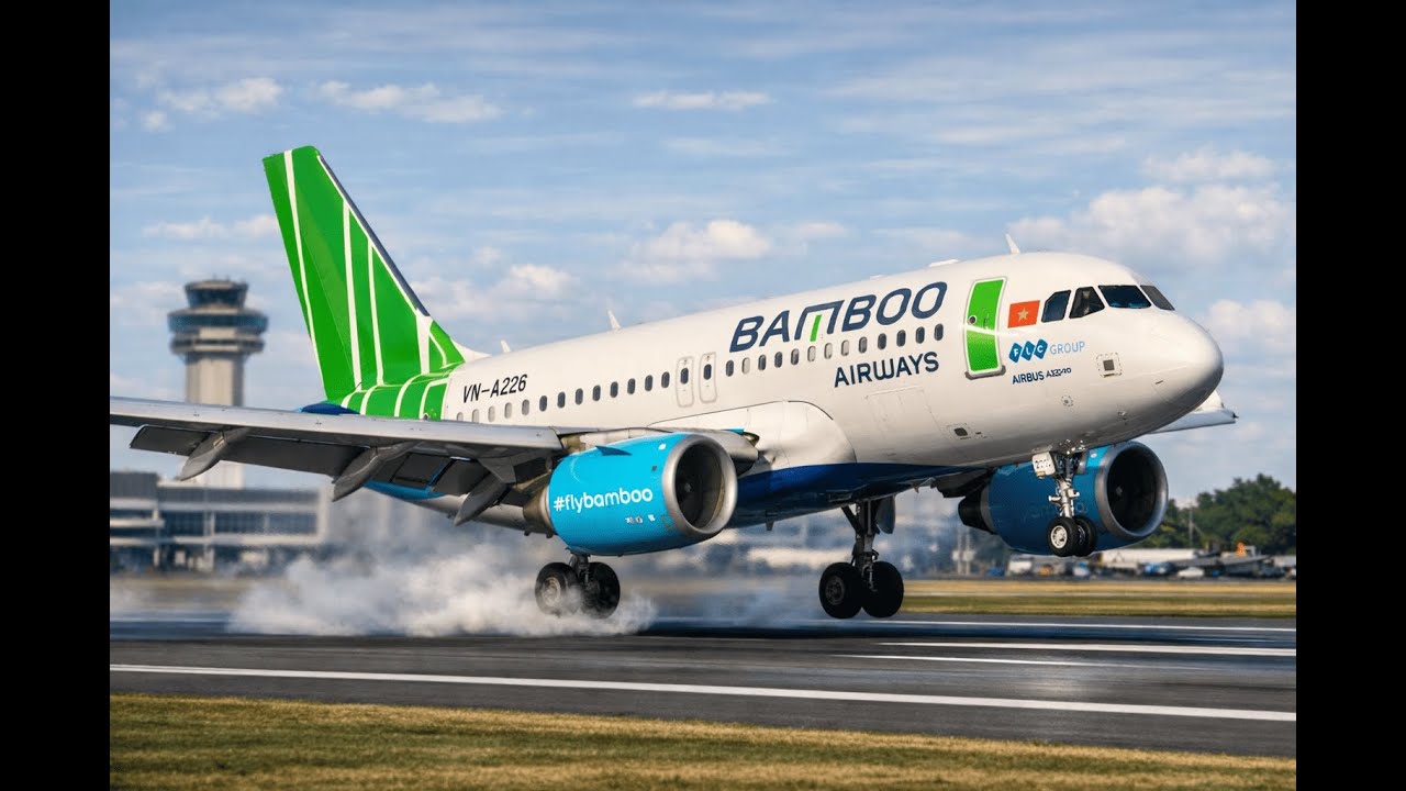 Unstable Approach! Bamboo Airways A320neo Flies Dangerously Low Near Runway at Essington Airport