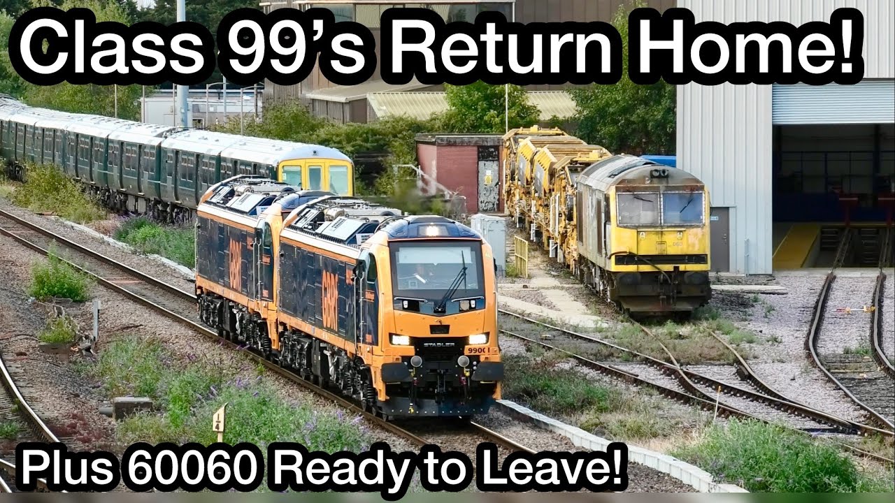Class 99's Without an Escort..! Plus 60060 Piped up ready to be moved at Leicester LIP 29/08/25
