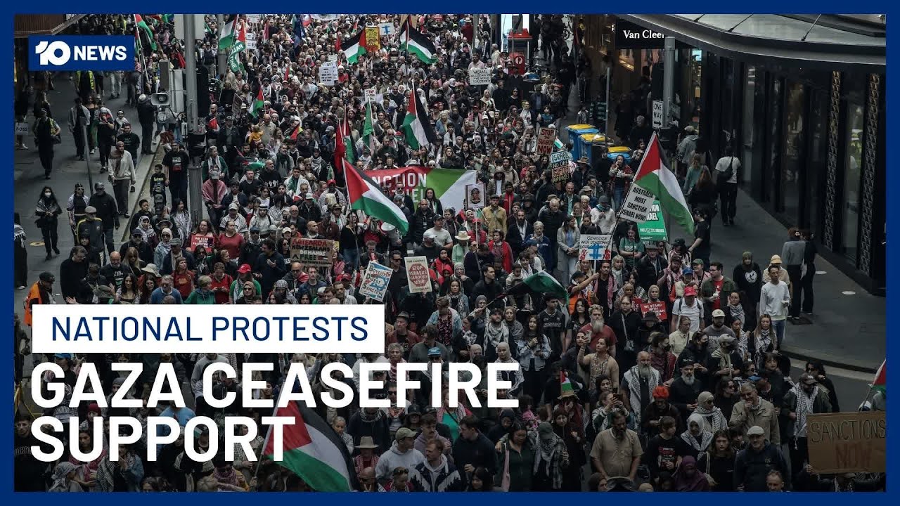 Nationwide Protests Across Australia Demand End to Gaza War and Sanctions on Israel | 10 News