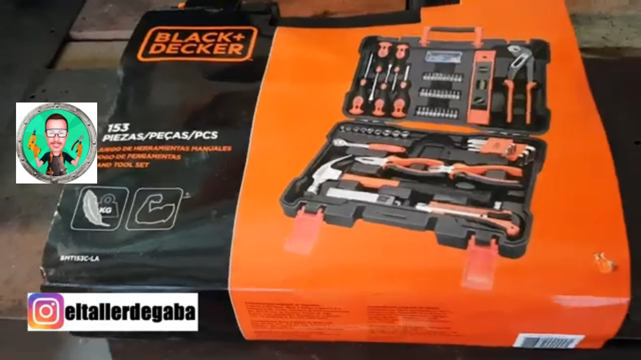 🎖Kit Herramientas Black + Decker 153 Piezas