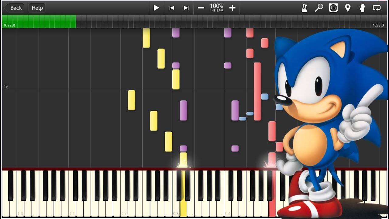 Green Hill Zone - Sonic the Hedgehog【Synthesia Remake】
