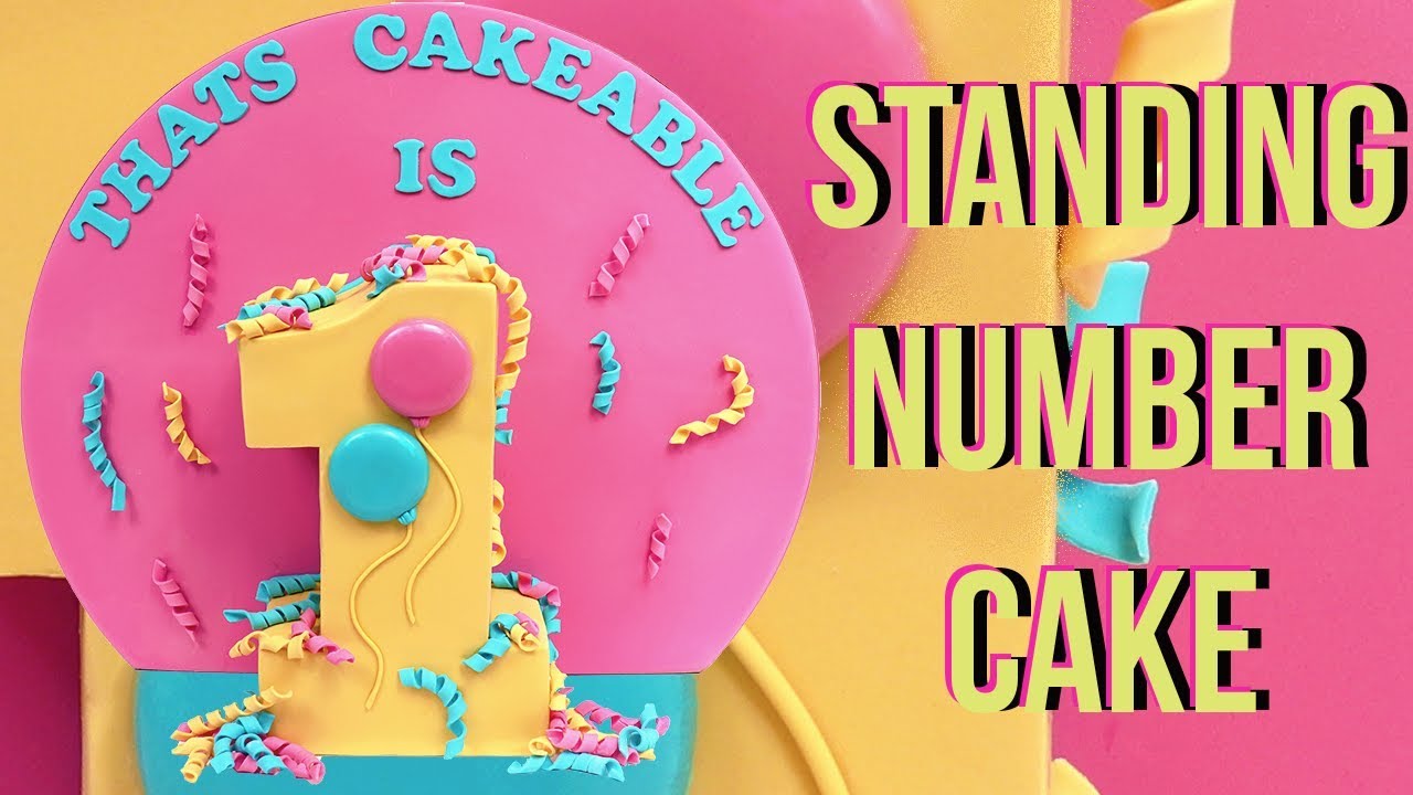 STANDING NUMBER CAKE - GRAVITY DEFYING CAKE