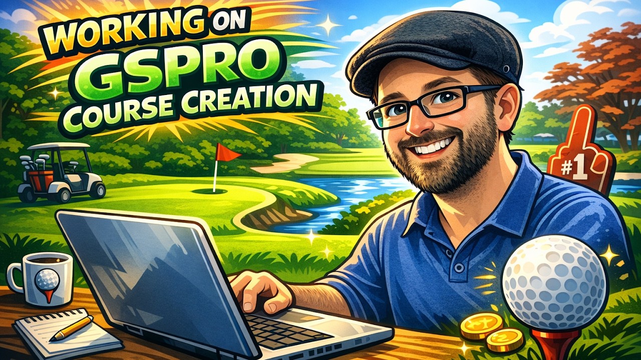 GSPro Golf Course Creation Live Stream.  Come hangout with me! pt2