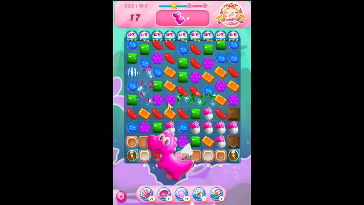 Candy Crush Saga Level 892 - 3 Stars,  37 Moves Completed