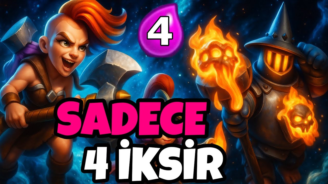 SADECE 4 İKSİRLİK KARTLARLA OYNADIM!