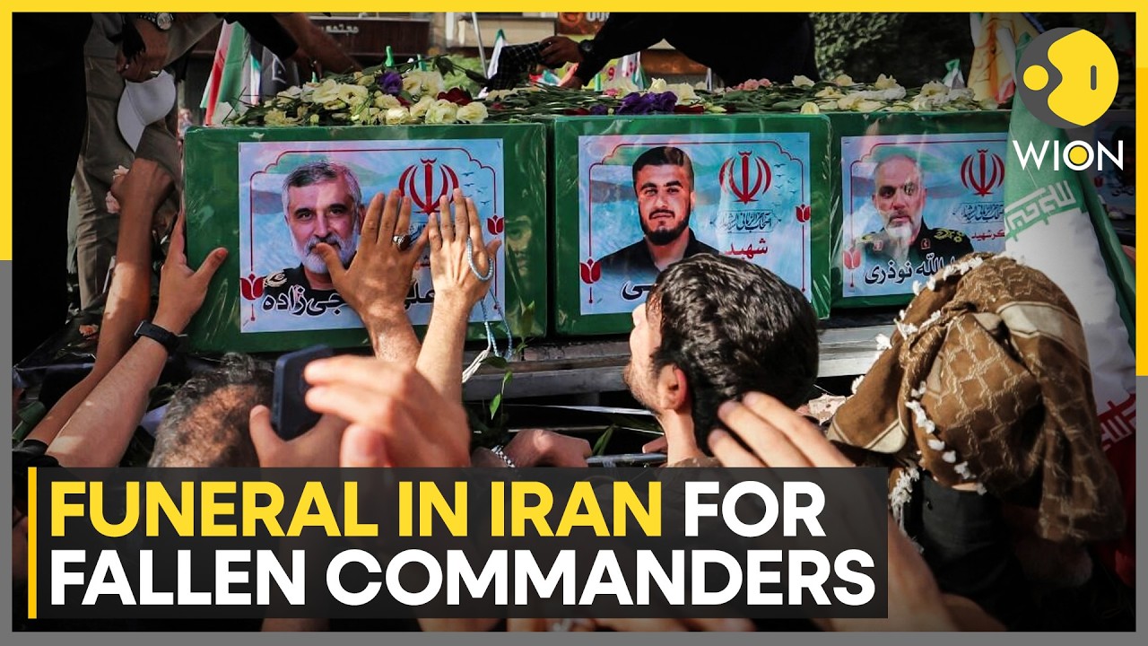 Iran Holds Funeral For Fallen Commanders: High Turnout Of People For Commemoration | WION