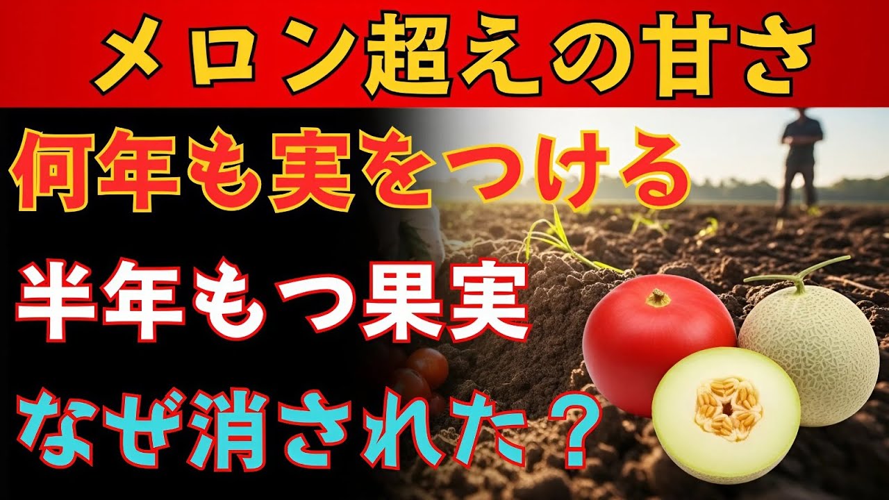 スイカより美味しい。育て続けられる多年草。なのに、なぜ土の下に葬られたのか？
