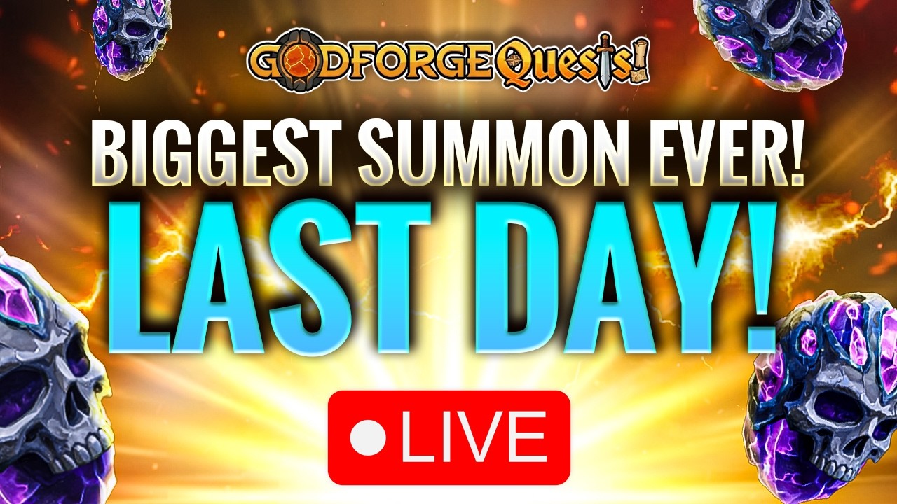🔴So many Stones! Last Day to Open Everything! Community Summons! Godforge Quests Mini Game🔴