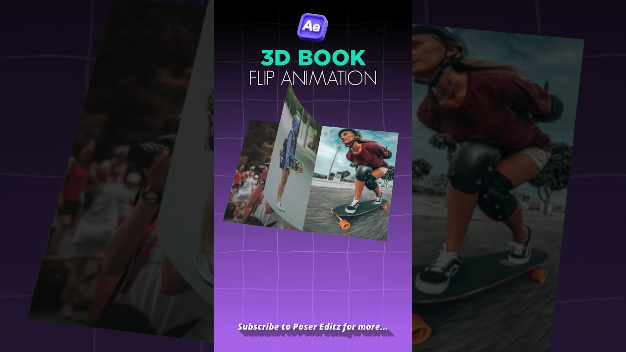 3D Book Flip Animation | 3D Page Flip Animation in After Effects #aftereffectsanimation