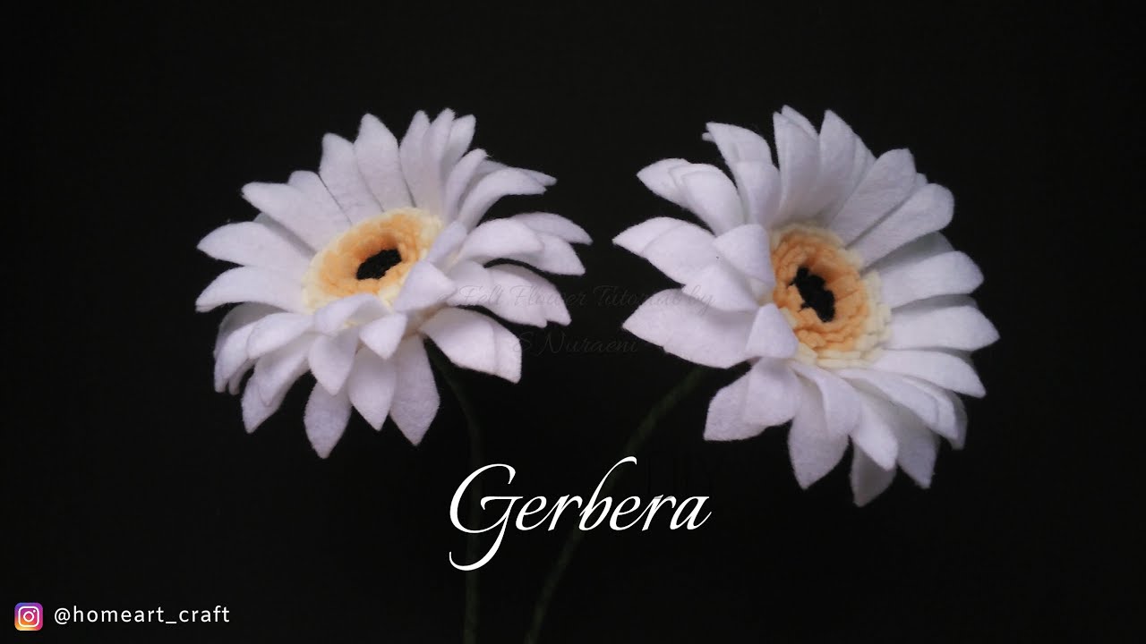 S Nuraeni || Felt Gerbera - #DIY How to Make Gerbera Daisy Felt Flowers - (English Sub)