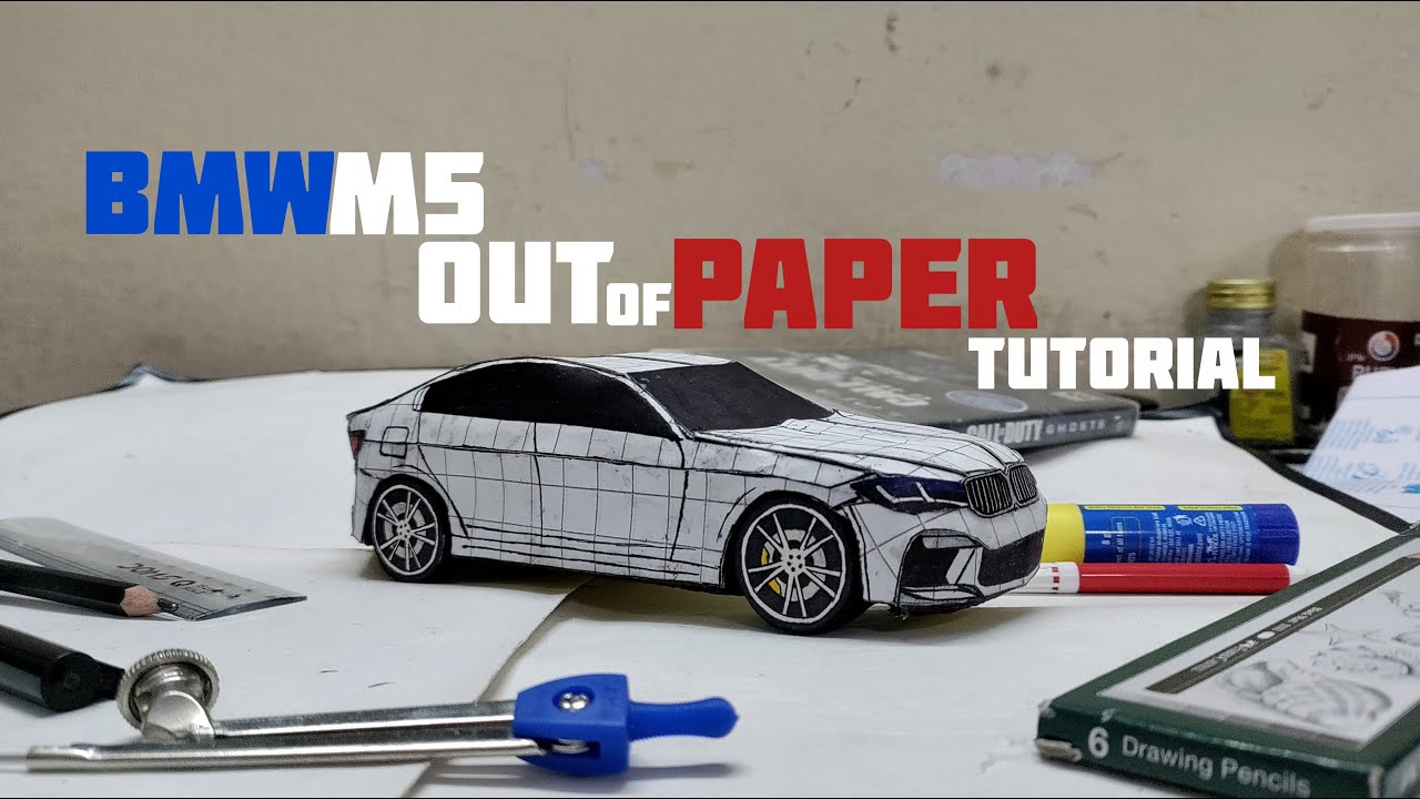 How to make a realistic BMW M5 out of paper TUTORIAL