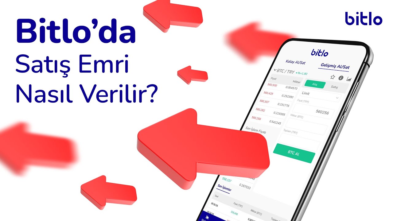 Bitlo'da Mobil Uygulama &Uuml;zerinden Satış Emri Nasıl Verilir?