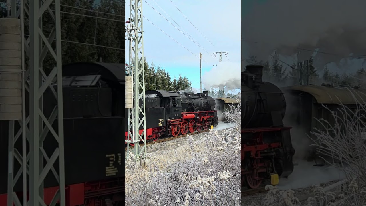 DB 58 311 mit 3-Seen-Bahn Museumszug,  bei Titisee, 28.12.25