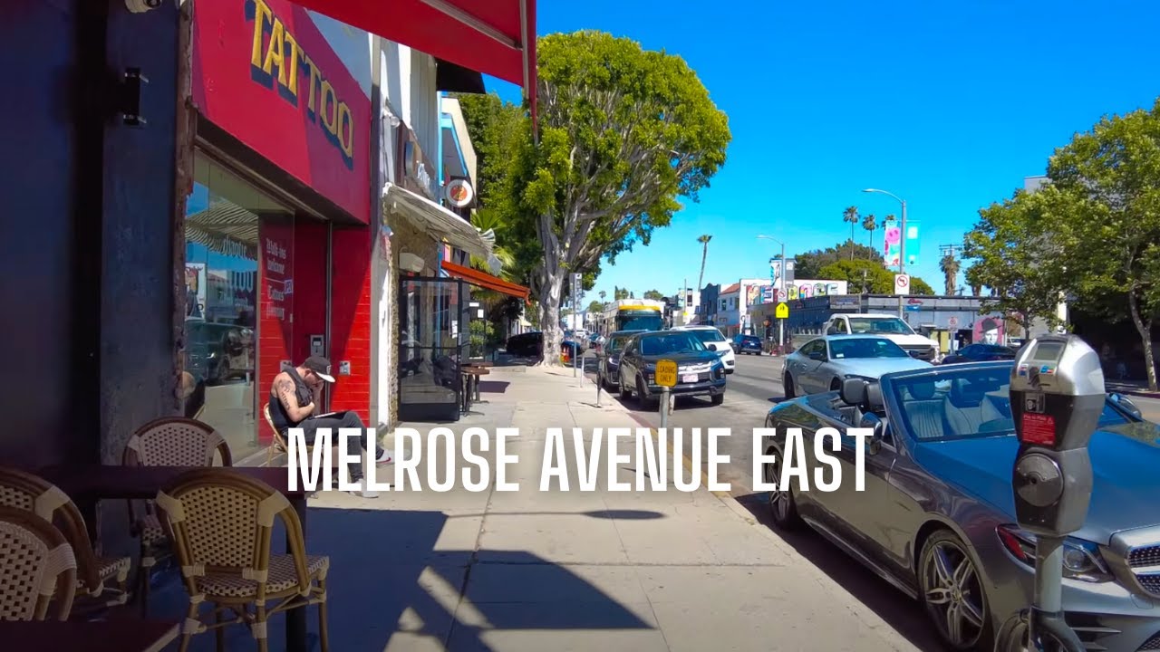 [4K] Los Angeles, Melrose Avenue East Shopping District, Fairfax District, Walking Tour, ASMR