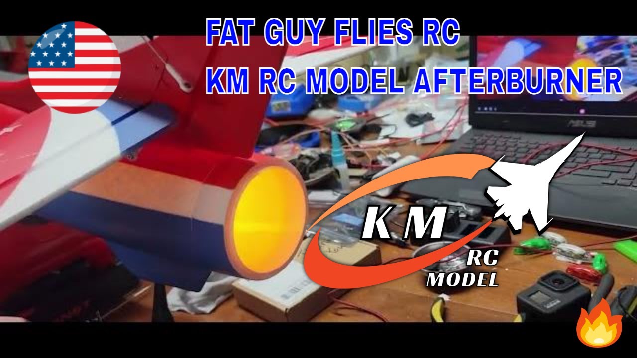 FIRE!! K M RC Model Afterburner , Unbox / Install by  Fat Guy Flies Rc