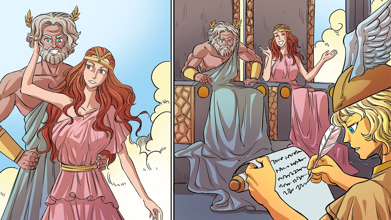 La Boda de Zeus y Hera: El Castigo de Quelona (La Ninfa Perezosa) - Mitología Griega en Historietas