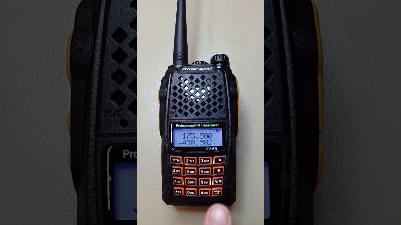 Baofeng UV-6r menu button fault
