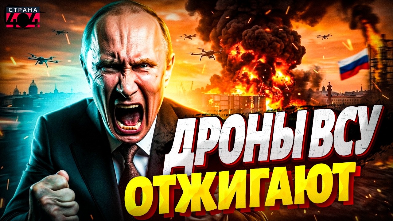 Под Питером ПОЛЫХАЕТ! Жесткий УДАР по Усть-Луге: огромный пожар видно из космоса