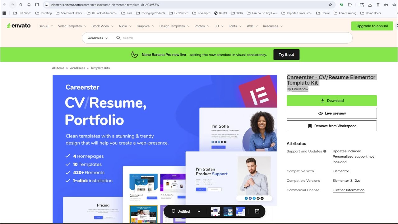 Envato Careerster WordPress Theme AC4V53W PAID download from Pixelshow Incomplete Unusable