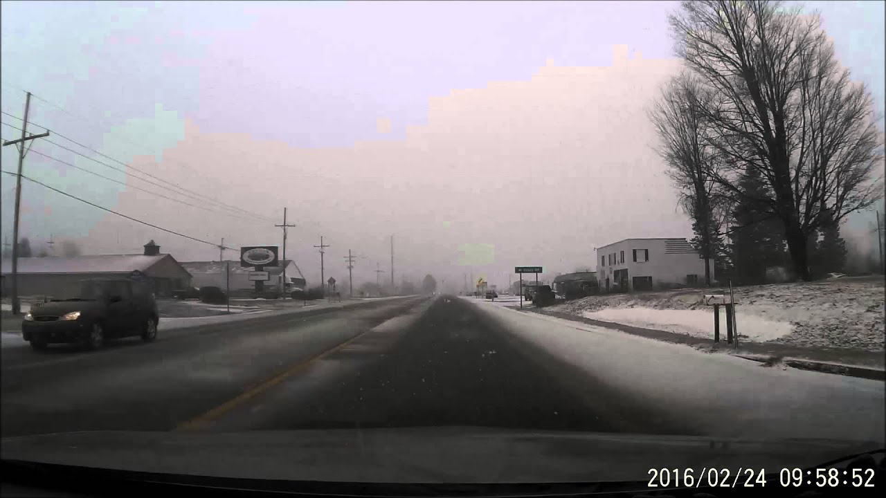 snowy drive