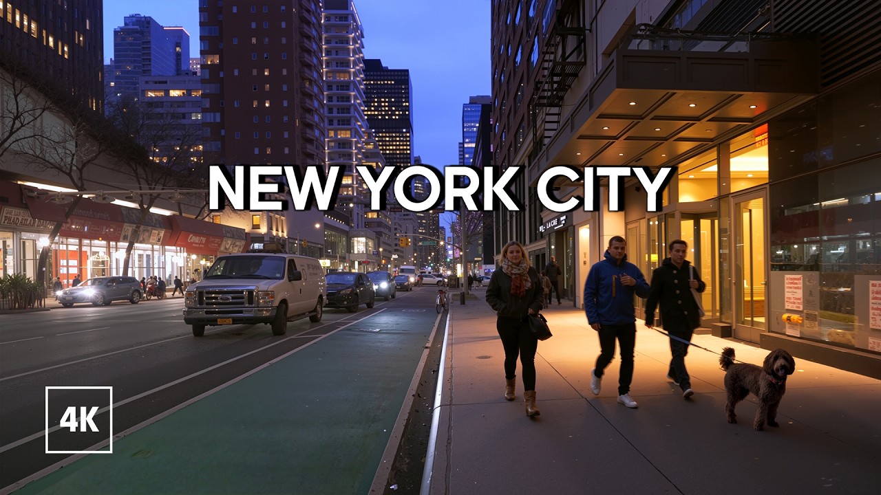 6 HOURS of NYC Night Ambience 🌃 Manhattan Relaxing Walk for Deep Sleep & Study (4K)